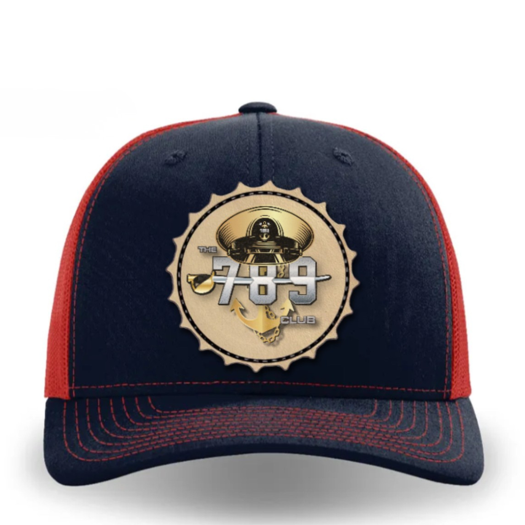 Hey Chief Dark Blue and Red Trim Hat