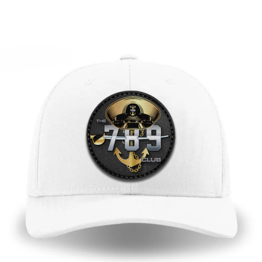 Hey Chief White with Dark Badge Hat