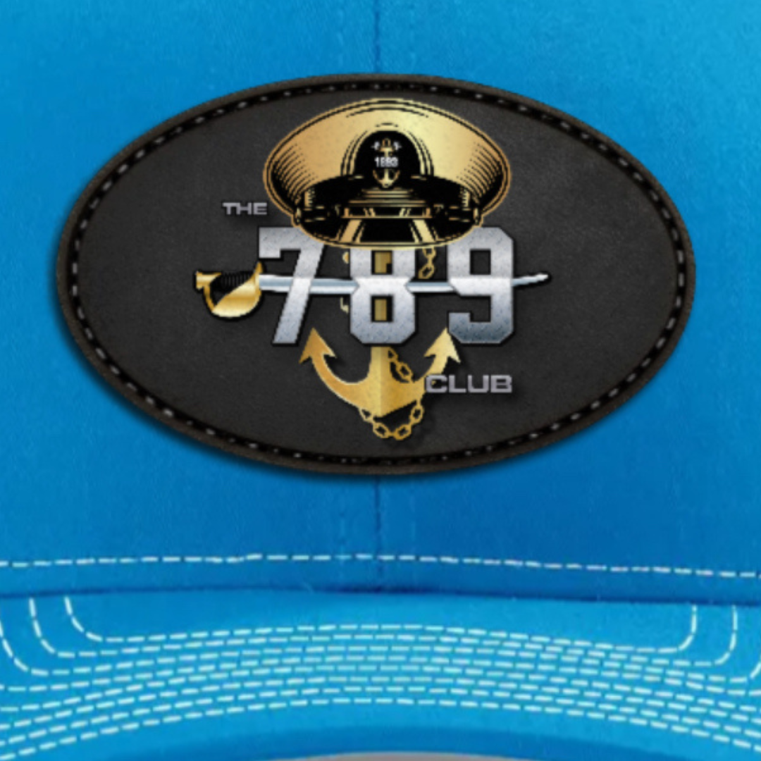 Hey Chief Light Blue with Oval Badge Hat